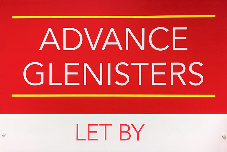 Advance Glenisters Estate Agency Letting Board
