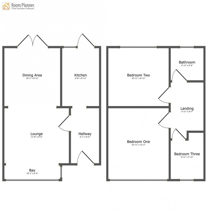 Floorplans For Lynton Avenue, Romford.